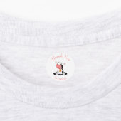 dank u voor uw verjaardag roze KOE stickers (Aangebracht)