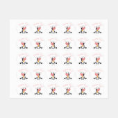 dank u voor uw verjaardag roze stickers (Vel)