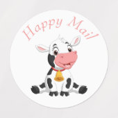 dank u voor uw verjaardag roze stickers (Design 1)