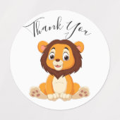 dank u voor uw verjaardagslabel LION Labels (Design 1)