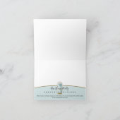 Dank u voor uw verwijzing Aqua Waterverf deur Bedankkaart (Binnen)