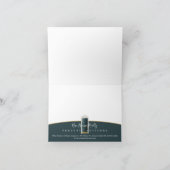 Dank u voor uw verwijzing groene Waterverf deur Bedankkaart (Binnen)