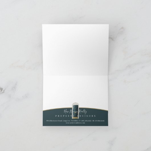 Dank u voor uw verwijzing groene Waterverf deur Bedankkaart (Binnen)