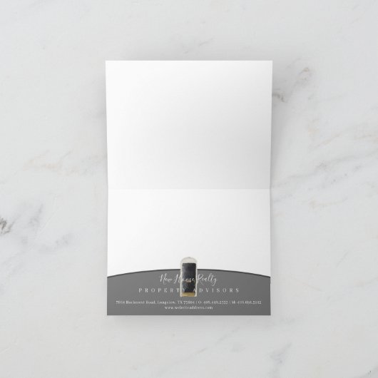 Dank u voor uw verwijzing zwarte Waterverf deur Bedankkaart (Binnen)