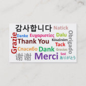 Dank u voor uw visitekaartje (Achterkant)