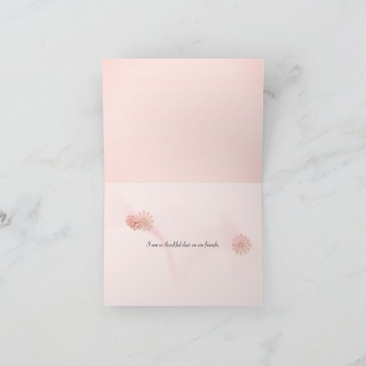 dank u voor uw vriend roos . kaart (Binnen)