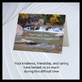 Dank u voor uw vriendelijke uiting van medeleven bedankkaart