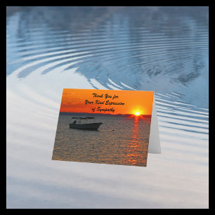 Dank u voor uw vriendelijke uiting van medeleven bedankkaart