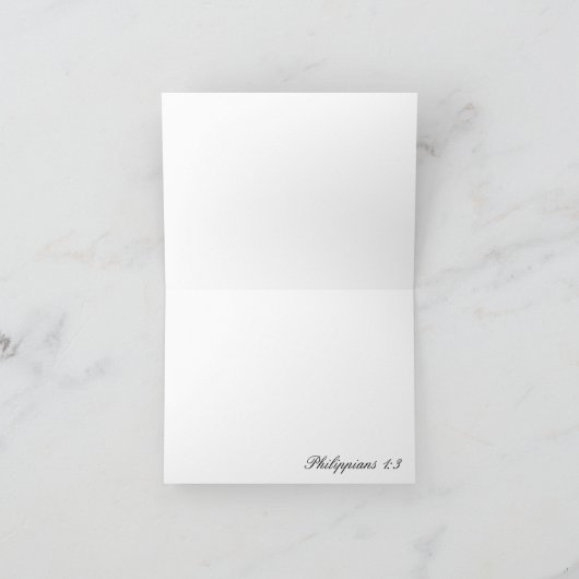 Dank u voor Uw Vriendelijkheid Bedankkaart (Binnen)