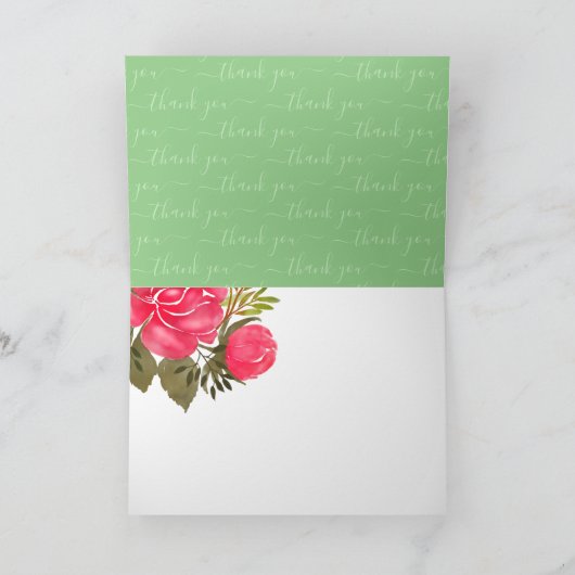 Dank u voor uw vriendelijkheid bloemendank u kaart (Binnen)