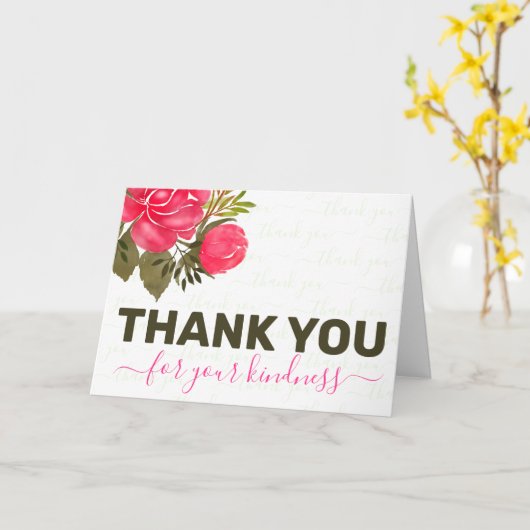 Dank u voor uw vriendelijkheid bloemendank u kaart (Gele Bloem)