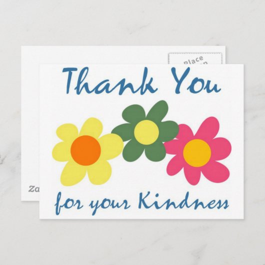 Dank u voor uw vriendelijkheid briefkaart (Voorkant / Achterkant)