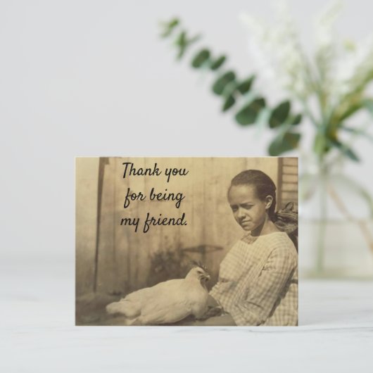 Dank u voor uw vriendschap Briefkaart (Staand voorkant)