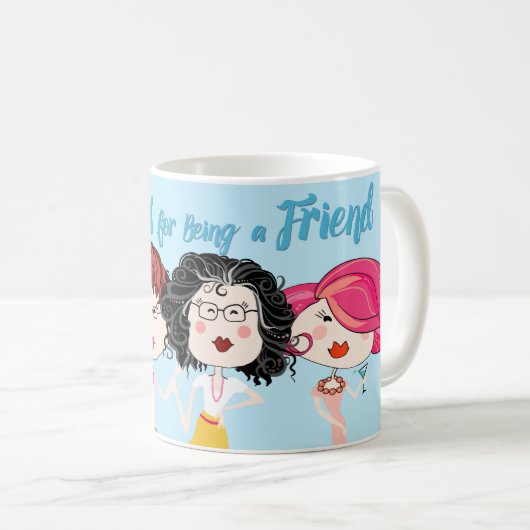 Dank u voor uw vriendschappelijke koffie-Mok Koffiemok (Voorkant rechts)