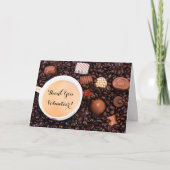 Dank u voor uw vrijwilliger Koffie en chocolade tr Kaart (Voorkant)