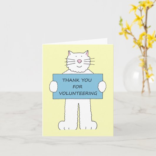 Dank U voor uw Vrijwilligerswerk Kaart (Gele Bloem)