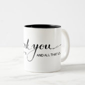 "Dank u voor uw waardering" Mok (Voorkant rechts)