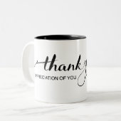 "Dank u voor uw waardering" Mok (Voorkant links)