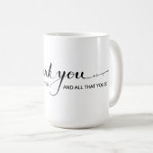 "Dank u voor uw waardering" Mok (Voorkant rechts)