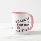 Dank u voor uw waardering voor mijn lerarenklasse mok (Voorkant rechts)