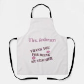 Dank u voor uw waardering voor mijn lerarenklasse schort (Voorkant)