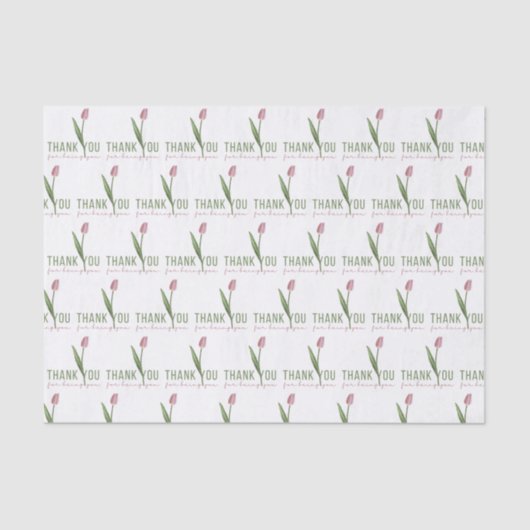 Dank u voor uw weefselpapier tissuepapier (Voorkant)