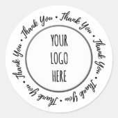 Dank u voor uw winkelmerk ・ Wit Ronde Sticker (Voorkant)