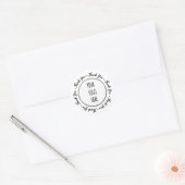 Dank u voor uw winkelmerk ・ Wit Ronde Sticker (Envelop)