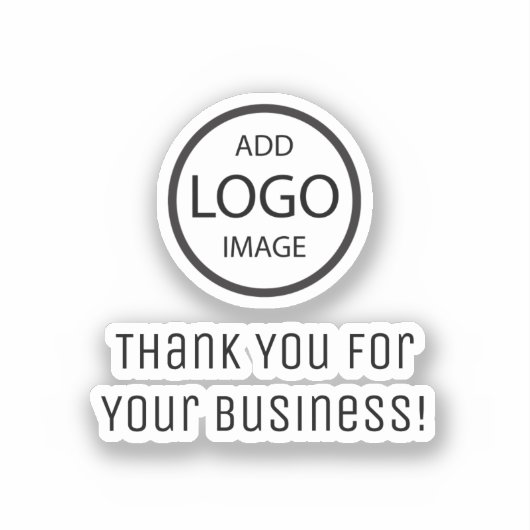 Dank u voor uw zakelijke | Bedrijfssticker Sticker (Voorkant)
