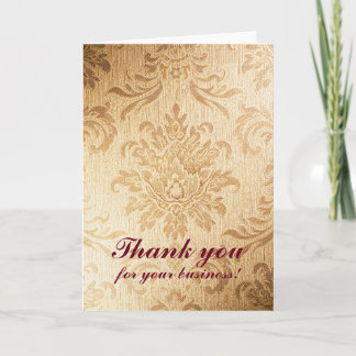 Dank u voor uw zakelijke damask bedankkaart
