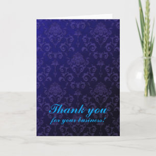 Dank u voor uw zakelijke damask bedankkaart