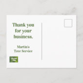Dank U Voor Uw Zakelijke Groene Blad Briefkaart (Achterkant)