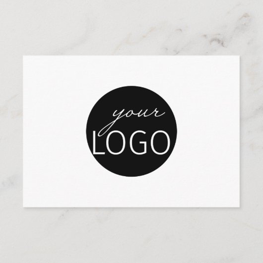 Dank u voor uw zakelijke Logo Informatiekaartje (Achterkant)