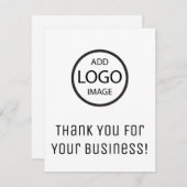 Dank u voor uw zaken | Bedrijfssticker Informatiekaartje (Voorkant / Achterkant)