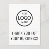 Dank u voor uw zaken | Bedrijfssticker Informatiekaartje (Voorkant)