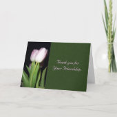 Dank u voor Vriendschap Bedankkaart (Voorkant)