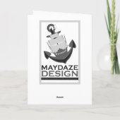 Dank u voor vrijwilligerswerk hand illustratie bedankkaart (Achterkant)