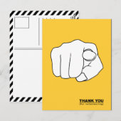 Dank u voor vrijwilligerswerk hand illustratie briefkaart (Voorkant / Achterkant)