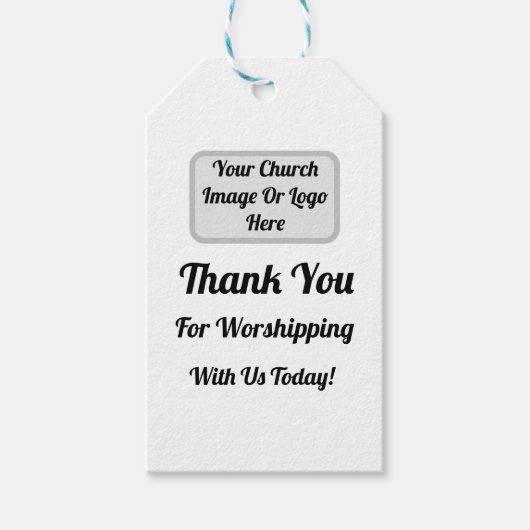 Dank u voor WorshIping met ons vandaag Cadeaulabel (Voorkant)