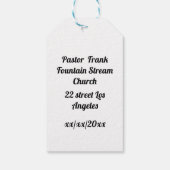 Dank u voor WorshIping met ons vandaag Cadeaulabel (Achterkant)