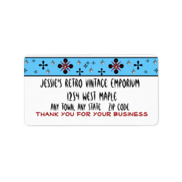 Dank u voor zakelijke retro adresetiketten etiket