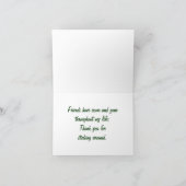 Dank u, Vriend Bedankkaart (Binnen)