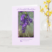 Dank u Vriend Hartelijk Blank Binnen Paarse Kaart (Gele Bloem)