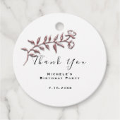 Dank u Vrijgezellenfeest Birthday White Eenvoudig Bedankjes Labels (Voorkant)