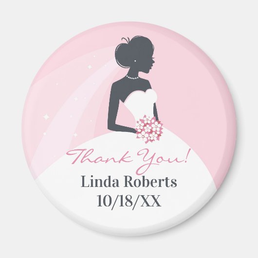 Dank u Vrijgezellenfeest gunst magneet (Voorkant)