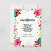 Dank u Vrijgezellenfeest Modern Floral Kaart (Voorkant)