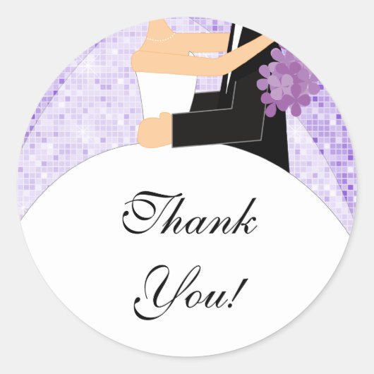 Dank u Vrijgezellenfeest Sticker bruid bruidegom P (Voorkant)