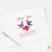 Dank u Vrijgezellenfeest vierkante Stickers (Envelop)