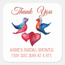 Dank u Vrijgezellenfeest vierkante Stickers