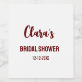 Dank u vrijgezellenfeest Voeg naam tekst partij te Wijn Etiket (Enkel label)